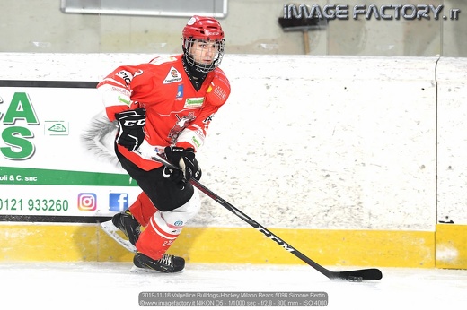 2019-11-16 Valpellice Bulldogs-Hockey Milano Bears 5096 Simone Bertin